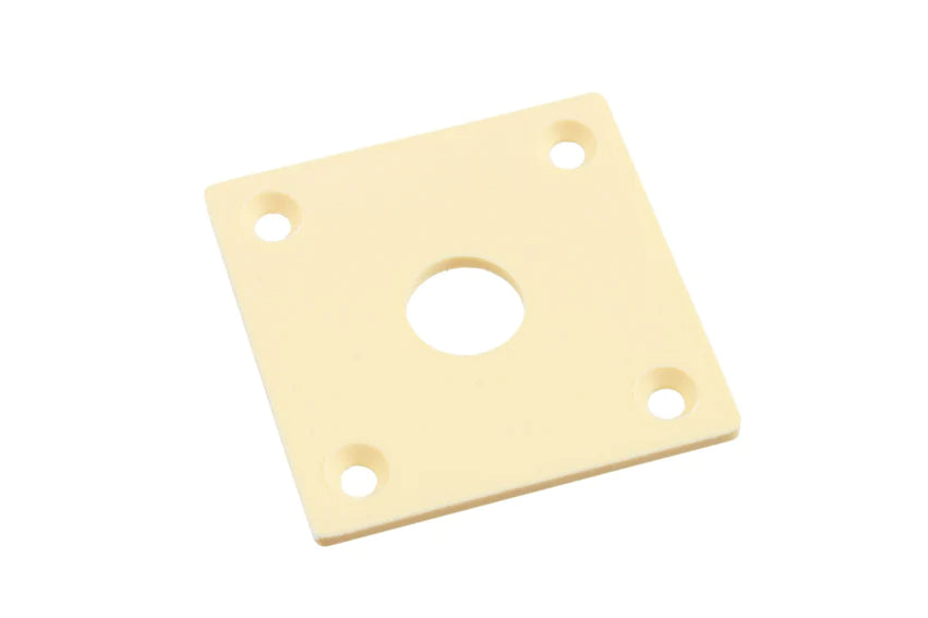 Vintage-Style Square Jackplate for Les Paul, Ivory