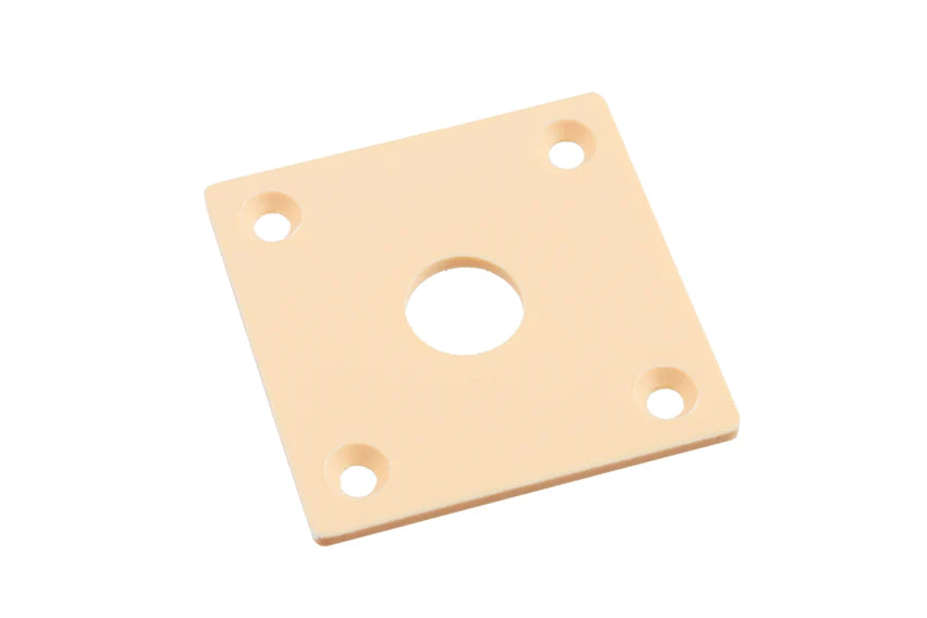 Vintage-Style Square Jackplate for Les Paul, Cream