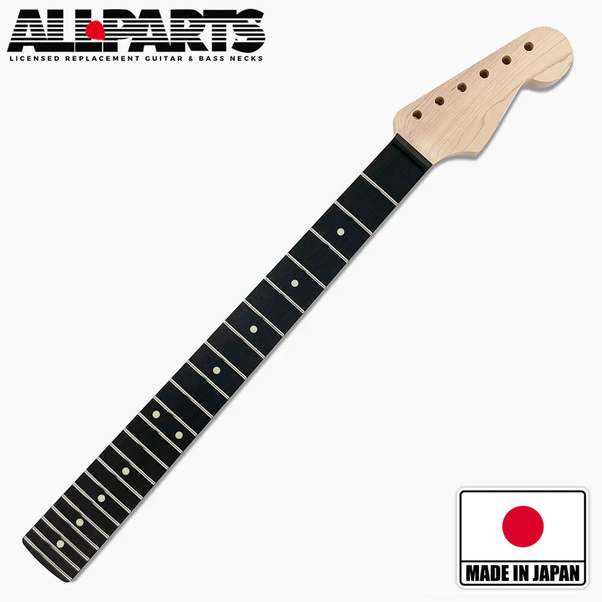 Allparts Replacement Neck for Strat with Ebony Fingerboard, No Finish