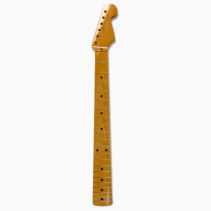 Allparts Replacement Maple Neck for Strat with Nitro Finish Topcoat, 21 frets, Full