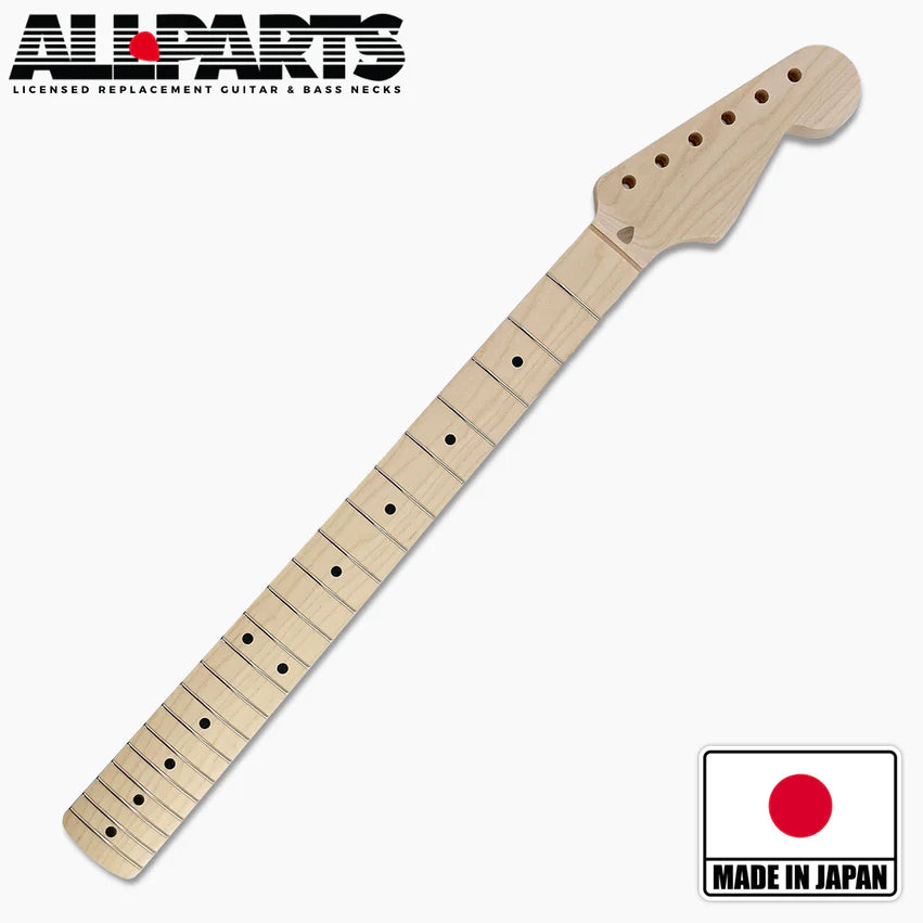 Allparts Replacement Vee Profile Neck for Strat, Solid Maple, No Finish
