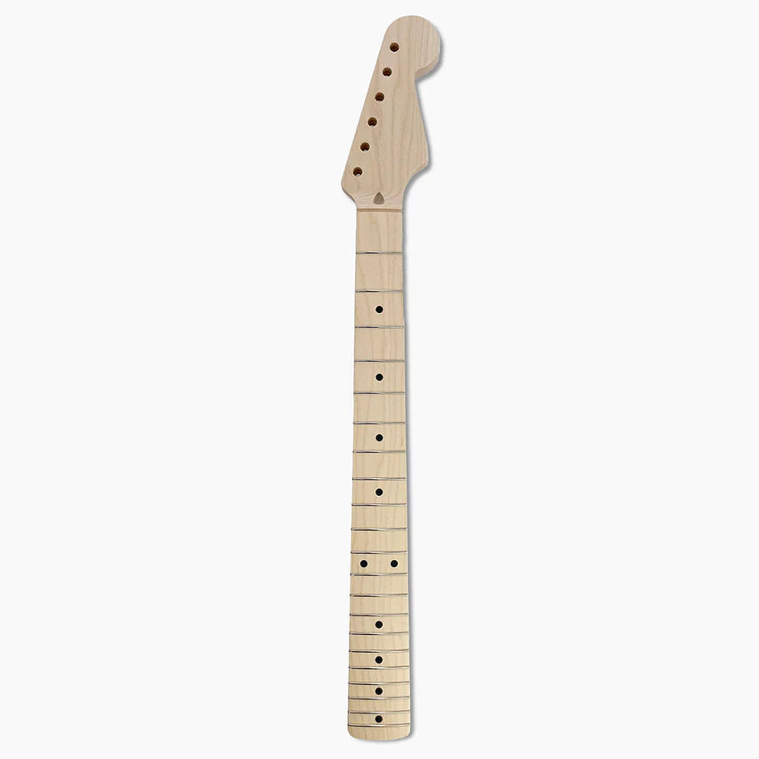 Allparts Replacement Vee Profile Neck for Strat, Solid Maple, No Finish, Full