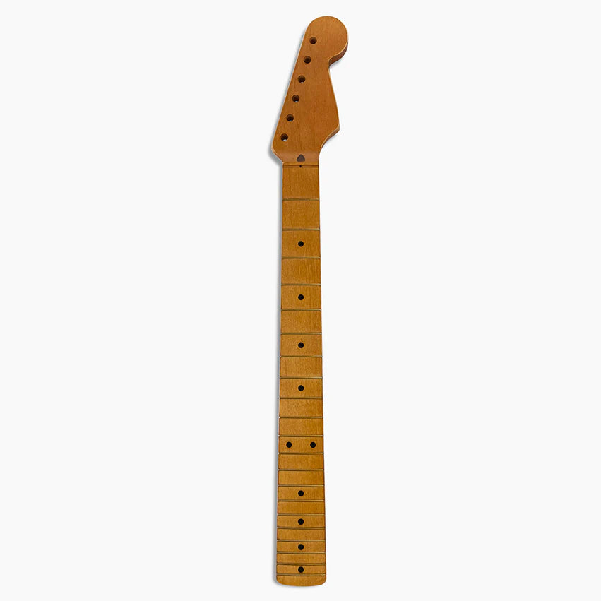 Allparts Replacement Satin Finish Neck for Strat, Solid maple, 21 tall frets, 10 inch radius, Aged-Look, Full