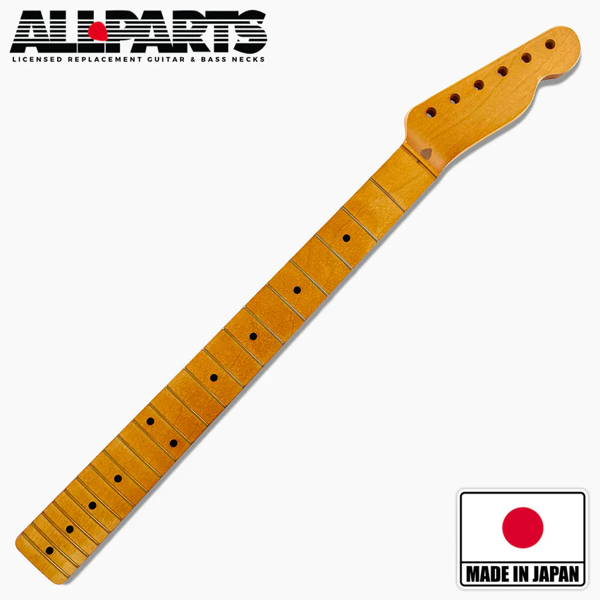 Allparts Replacement Satin Finish Neck for Telecaster, Solid Maple, 21 fret, 10 inch Radius