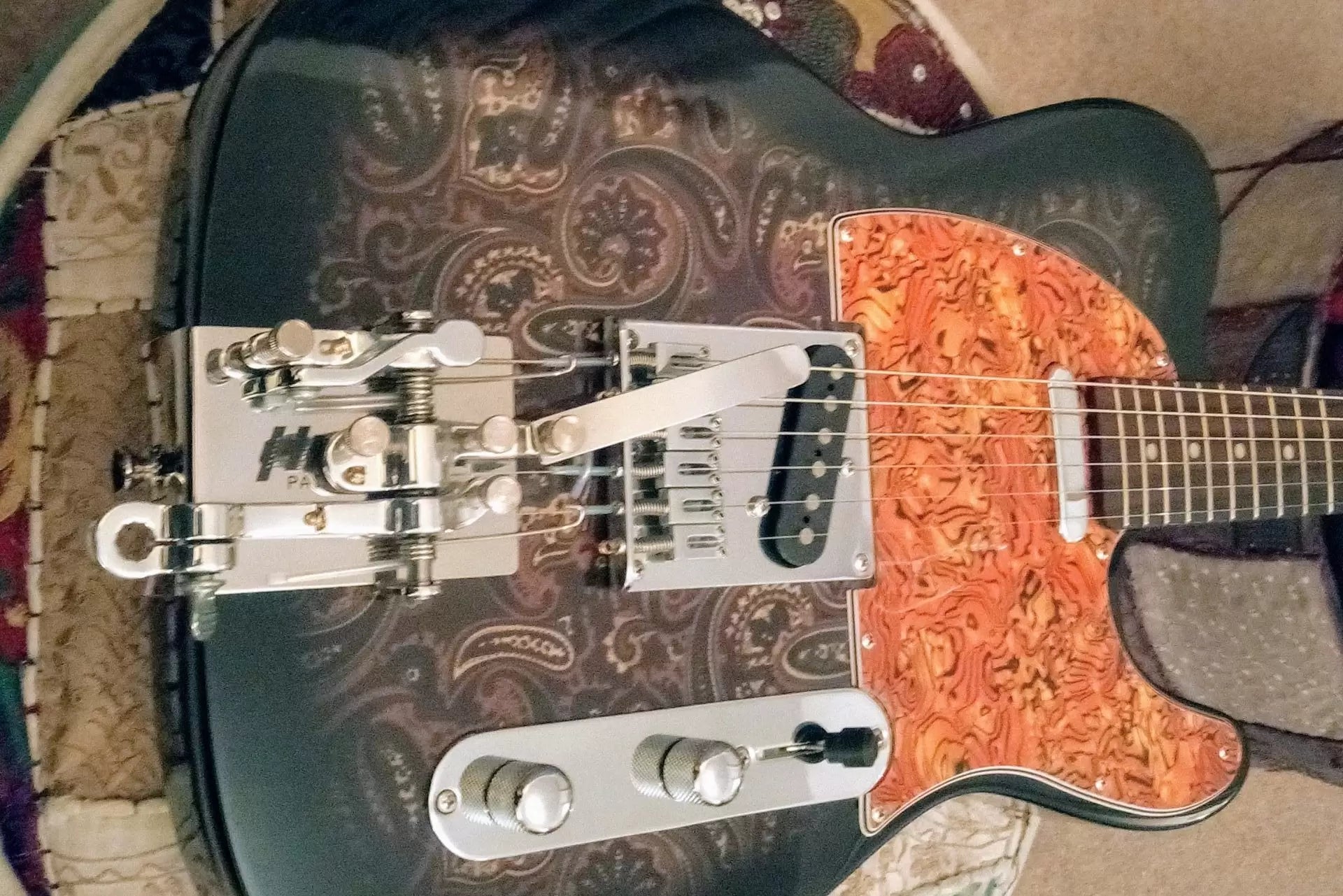 Patterned Guitar Body Hipshot B Bender