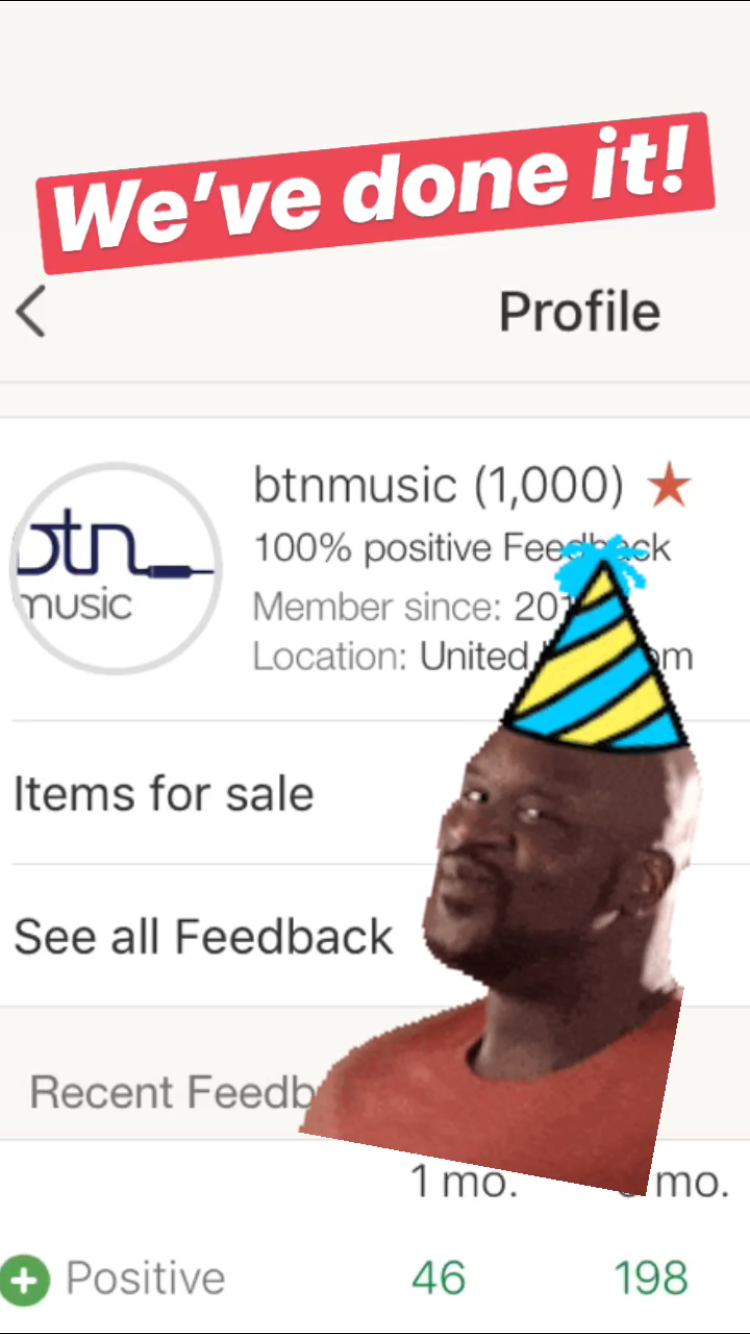 1000 Feedback on eBay