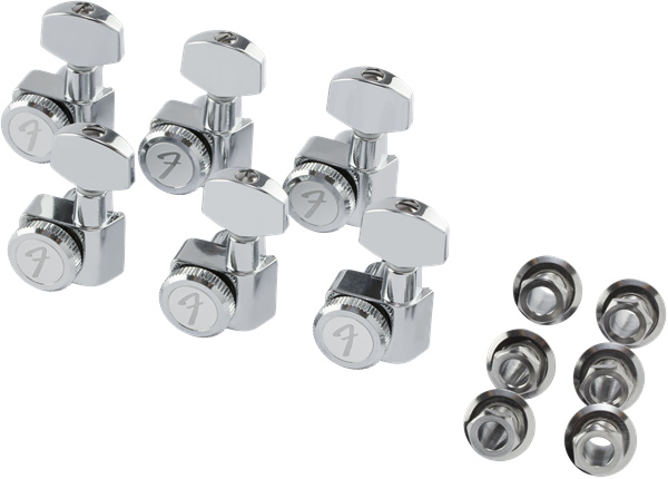 Fender Locking Strat/Tele Tuning keys, Polished Chrome, Left-handed