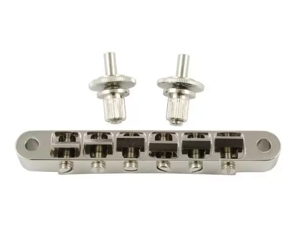 Guitar bridge - ABM Tone'a'matic - plated brass -  w/hardware,  53mm string, 74mm post spacing