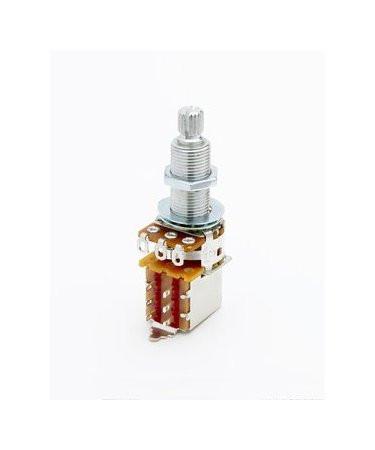 Potentiometer - 500K push/pull audio pot - 3/4 inch (19mm) long threaded bushing -  split shaft - DPDT