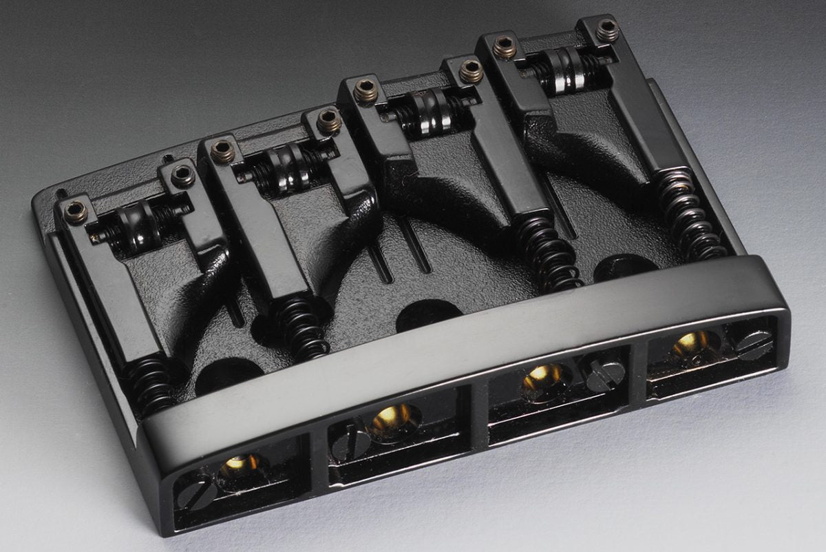 Schaller 3D 4 String Bass Bridge, Black, OLD STYLE
