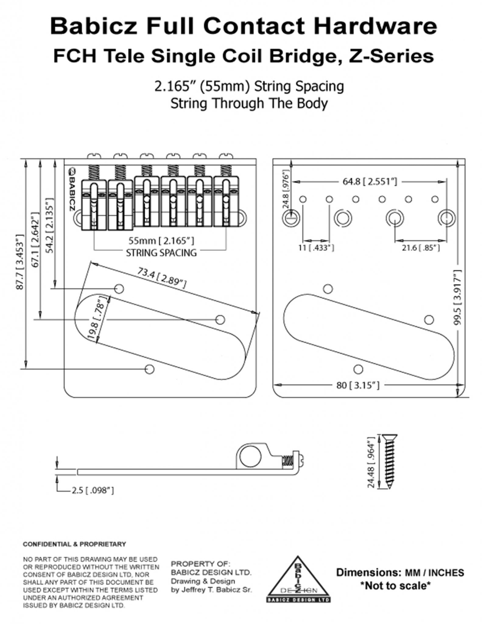 Babicz FCH Z-Series Telecaster Bridge