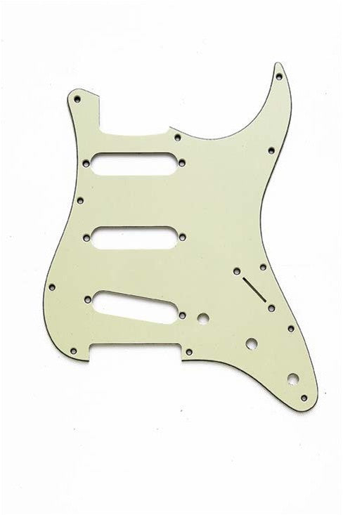 Allparts Pickguard for Strat, 11 screw holes, 62 Hole Pattern, Mint Green