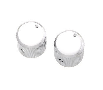 Allparts Metal Flat Top Knobs, Pair