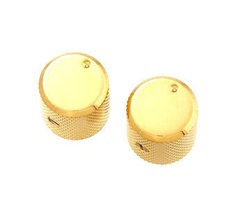 Allparts Metal Flat Top Knobs, Pair