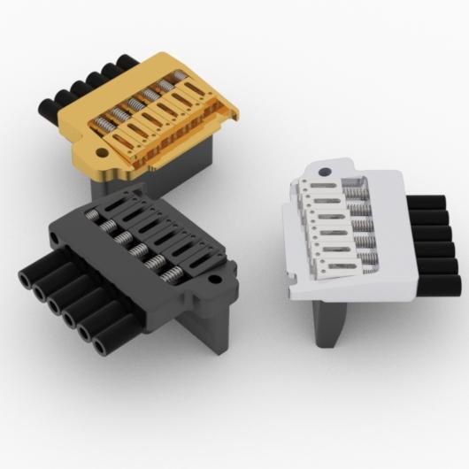 Hipshot Headless Tremolo in Gold, Chrome and Black