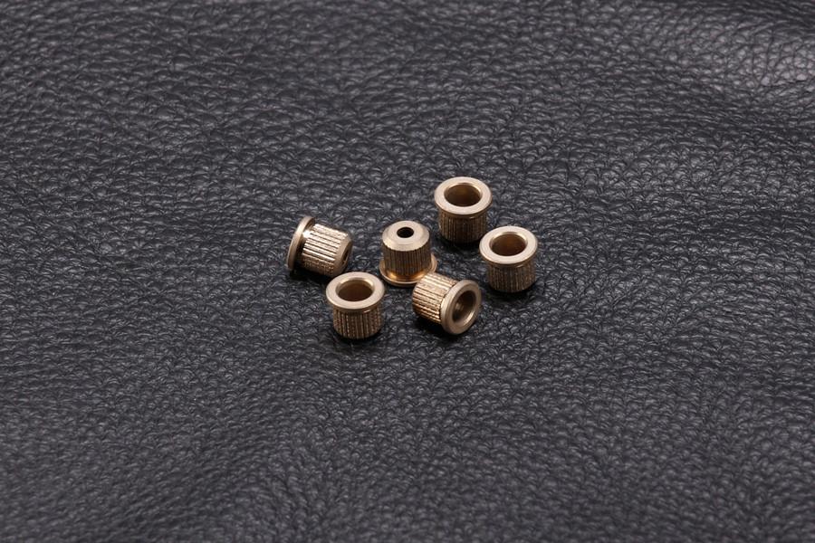 String ferrules for guitar  w lip - aged chrome