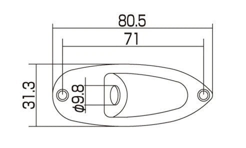 Jackplate for Stratocaster, Dims