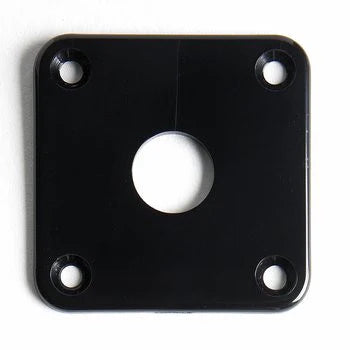 Gotoh Square Jackplate for Les Paul, Black plastic