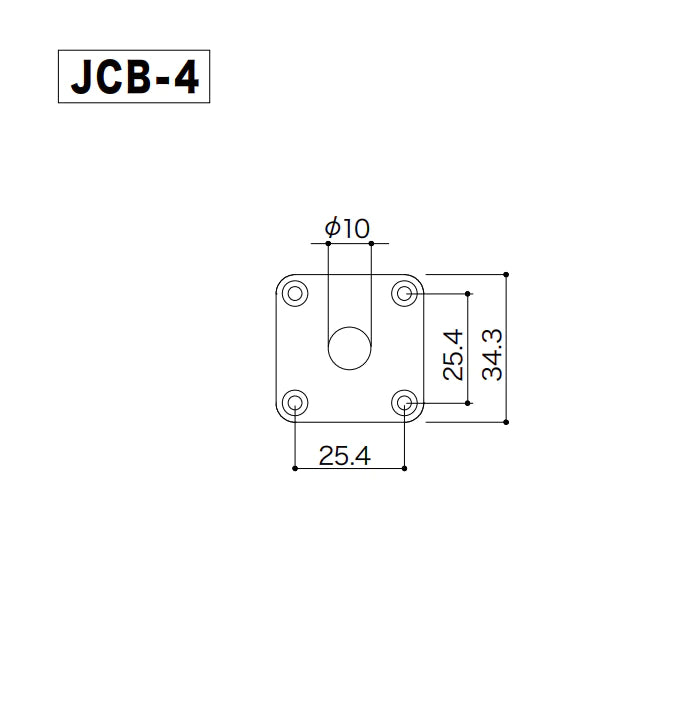Gotoh Square Jackplate for Les Paul, dims