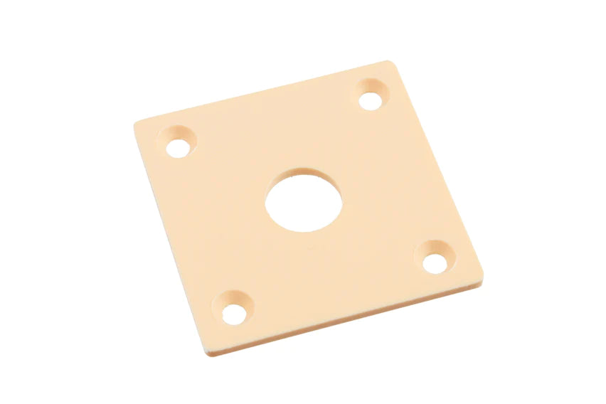 Vintage-Style Square Jackplate for Les Paul, Cream
