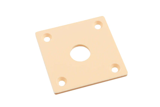 Vintage-Style Square Jackplate for Les Paul, Cream