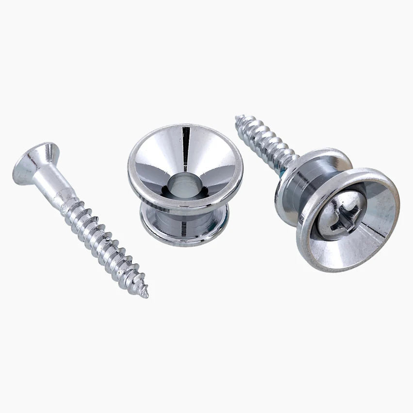 Gotoh Strap Buttons with Screws, Chrome