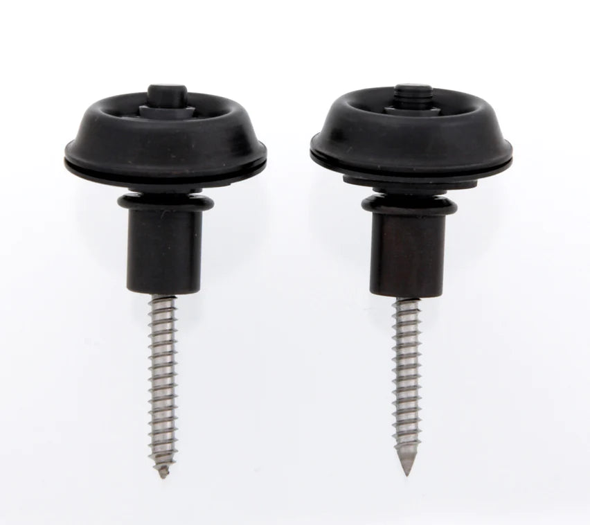 Dunlop Flush Mount Strap Lock Set, Black