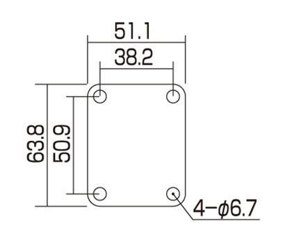 4 Hole Neckplate for Guitar or Bass - Gotoh - Aged Chrome