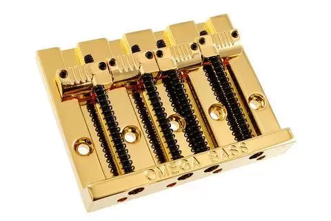 Bass bridge - 4 string - Omega Bass Bridge - top loading - w/grooved saddles