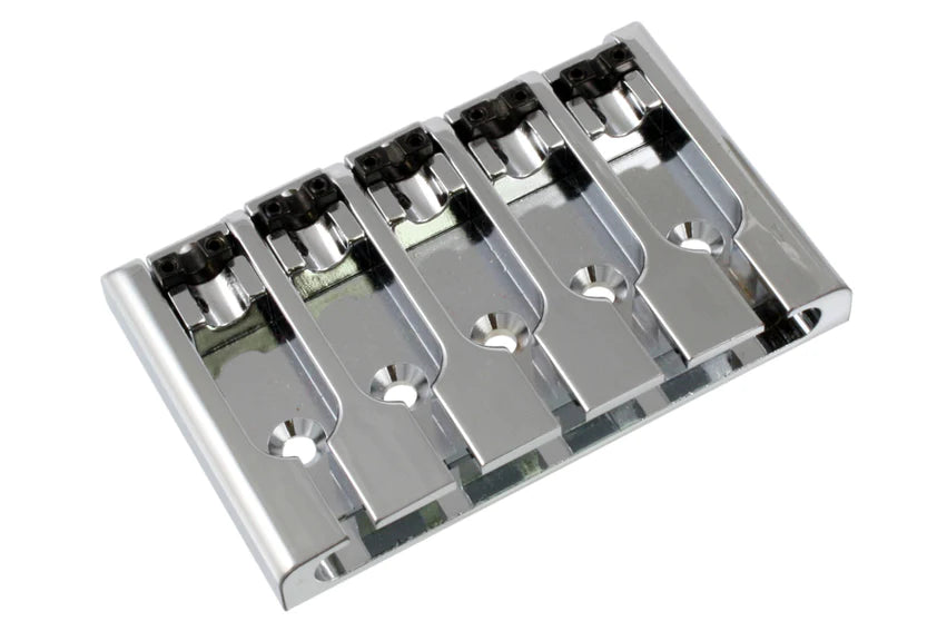 Allparts Adjustable 5-String Bass Bridge, Chrome