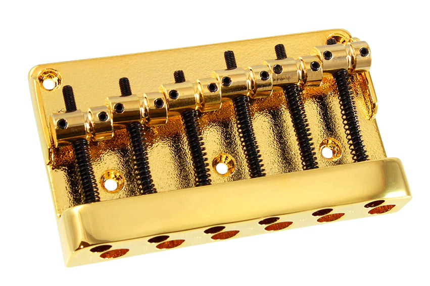Allparts Economy 6-String Bass Bridge, Gold