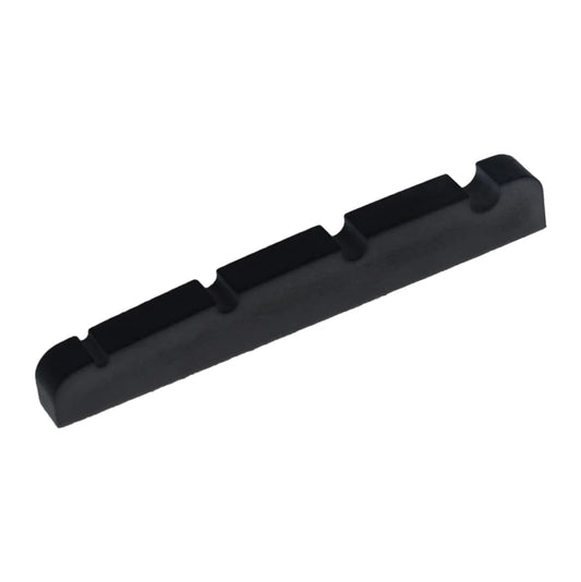 Allparts Black Plastic Slotted Nuts for Bass