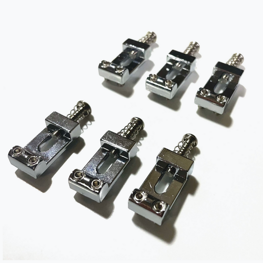 Bridge Saddles for Strat, Chrome, Set of 6, 10.9mm Wide