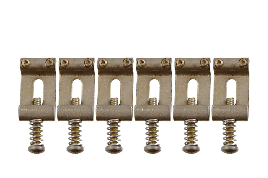 Allparts Vintage Style Saddles for Strat Bridge, Aged Finish