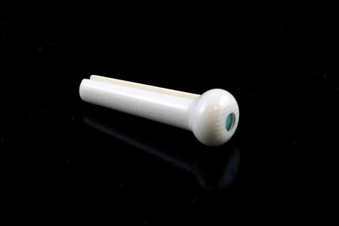 Allparts Woolly Mammoth Ivory Bridge Pins, with Abalone Dot