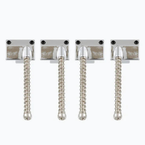Allparts Saddles for Badass Bass Bridge, Chrome