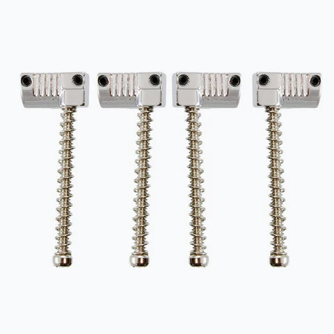 Allparts Grooved Saddles for Badass Bass Bridge, Nickel