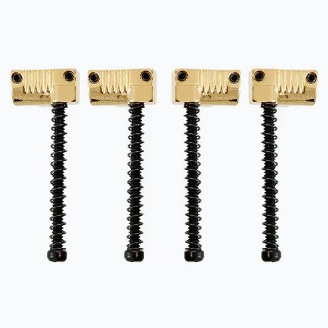 Allparts Grooved Saddles for Badass Bass Bridge, Gold