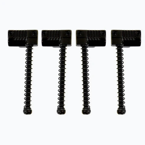 Allparts Grooved Saddles for Badass Bass Bridge, Black