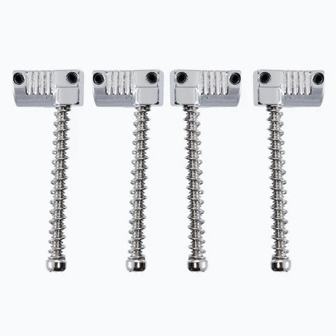 Allparts Grooved Saddles for Badass Bass Bridge, Chrome