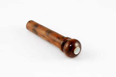 Allparts Snakewood Guitar Bridge Pins, Mother of Pearl Dot