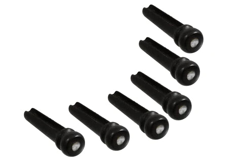 Allparts Oversized Wood Bridge Pins, Ebony