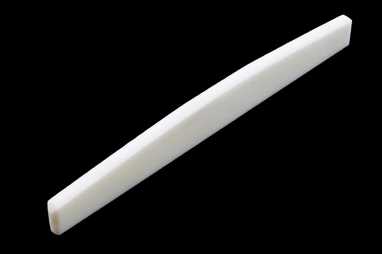 Allparts Bridge Saddle for Acoustic Guitar, Bone, Radiused, 76.2mm x 2.7mm x 9.5mm