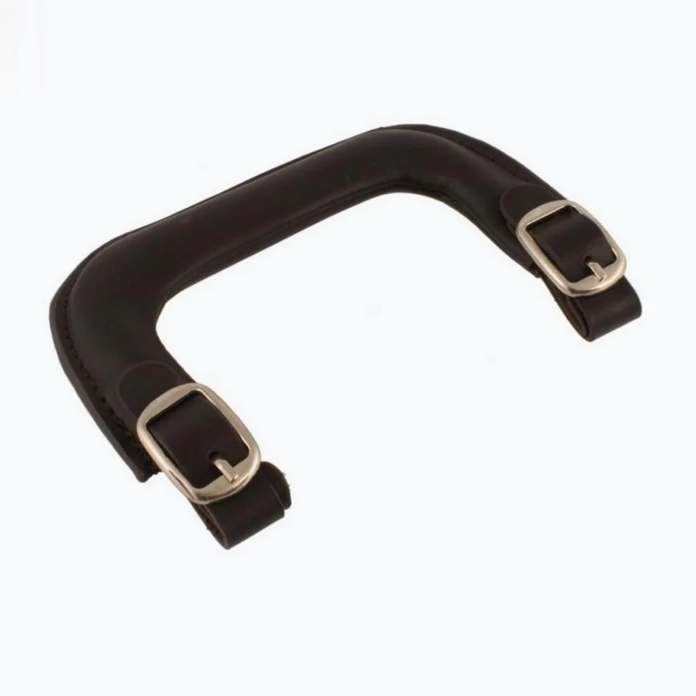 Allparts Leather Replacement Handle with Buckles for Guitar Case, In-line Mountings