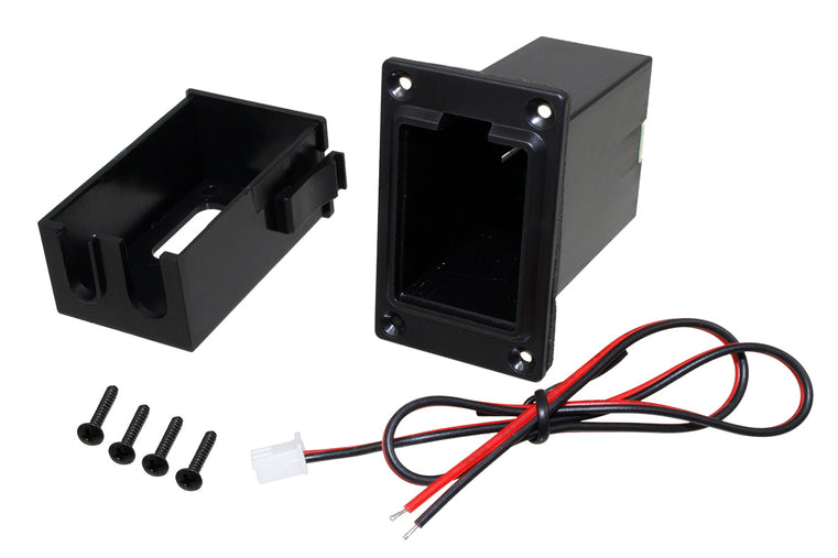 Allparts 9-Volt Battery Compartment with Access Door, Top Contacts Down