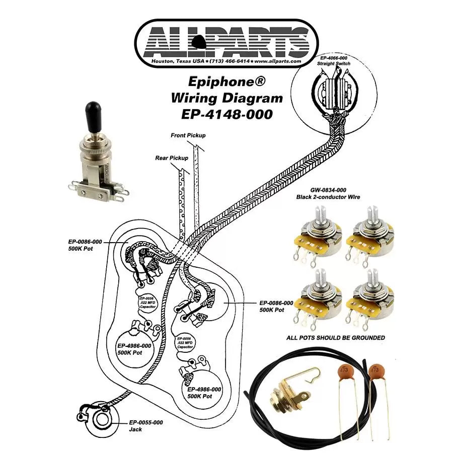 Wiring kit for Epiphone LP