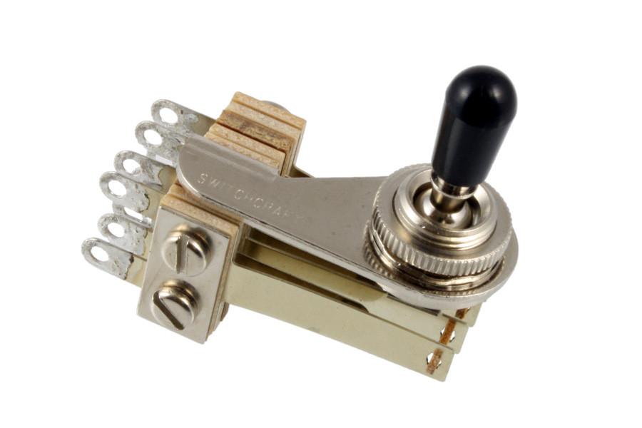 Toggle switch - right angle for double neck guitar - 4-pole with knob - Switchcraft®