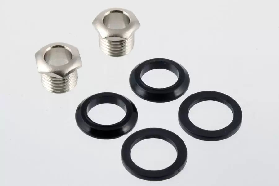 Nuts - extra chrome nuts (2), black washers (2), black cone washers (2) for plastic jacks