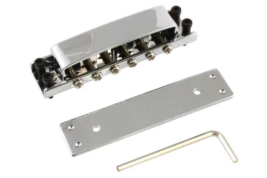 Allparts Rickenbacker Style Tunematic Bridge, Chrome