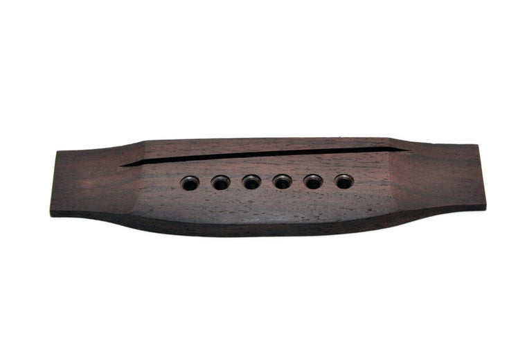 Allparts Saddle Through Acoustic Guitar Bridge in Rosewood